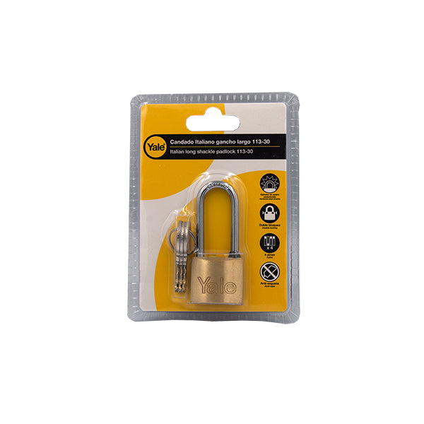 Candado Italiano 110 Gancho Largo – 30mm*