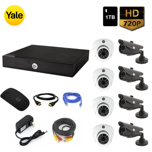 Kit CCTV: 8 Cámaras + DVR + Disco Duro 1TB
