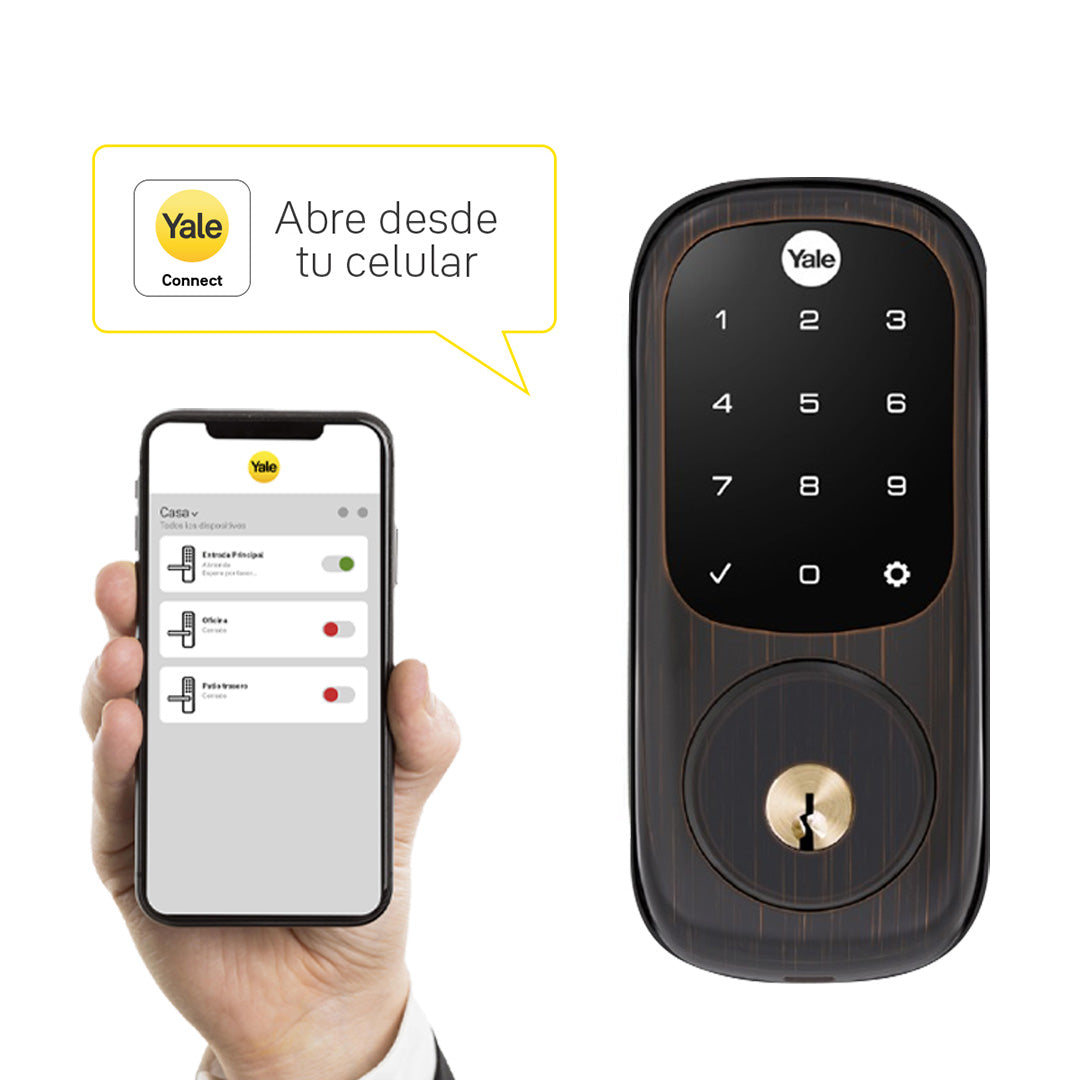 Cerrojo Digital YRD226 Bronce Oscuro + Módulo para abrir desde el celular