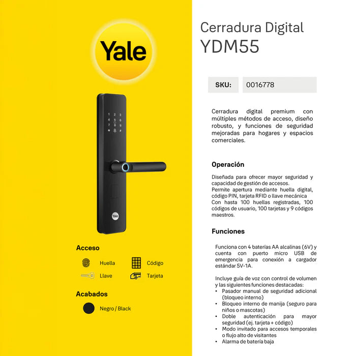 Cerradura Digital YDM55