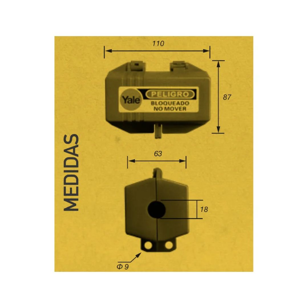 Bloqueador Plug Cable 20mm