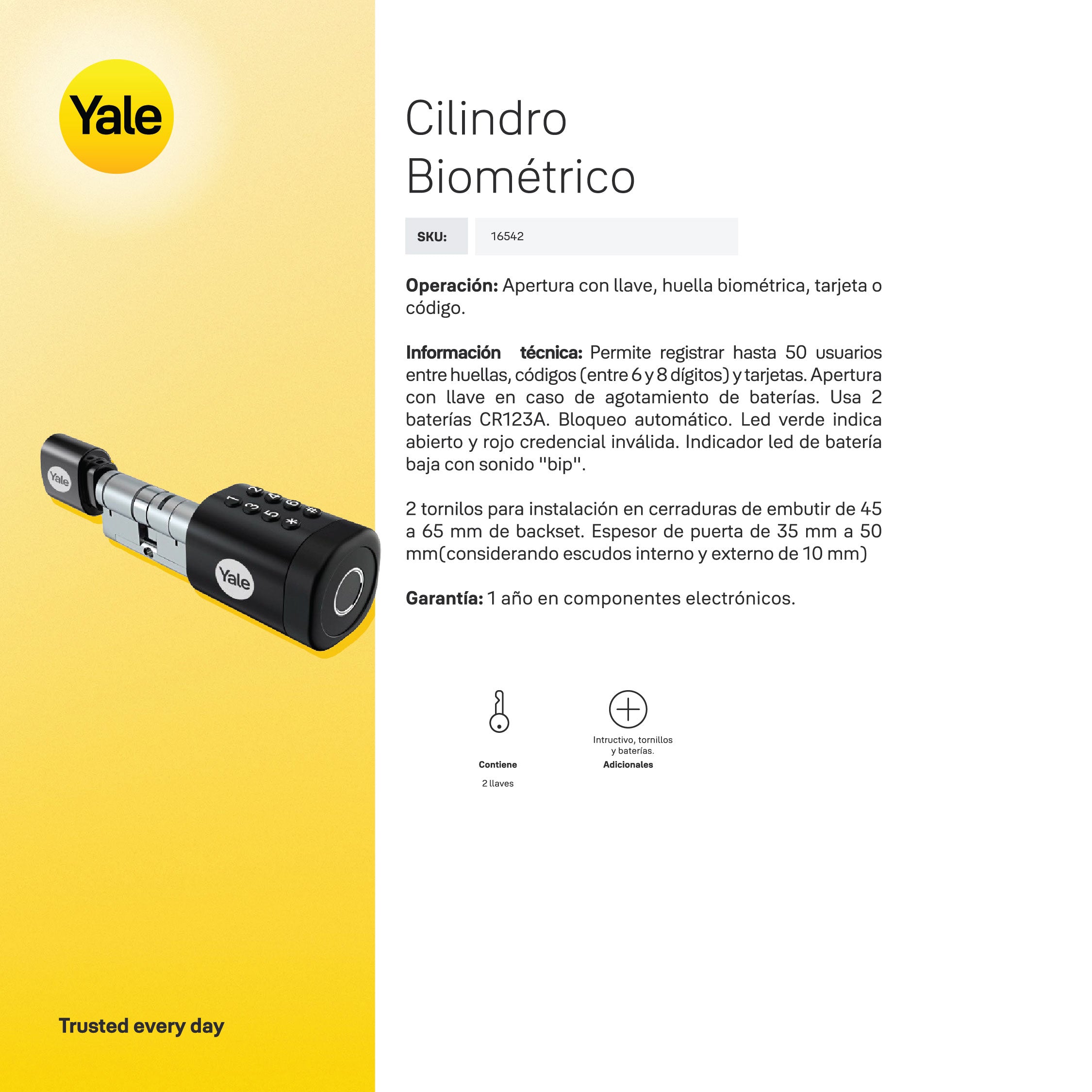 Cilindro Biométrico*