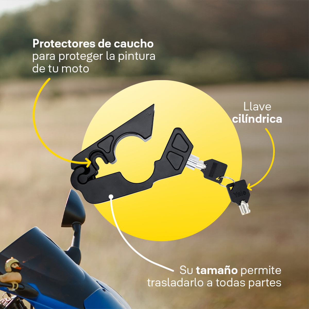 Candado para moto negro*