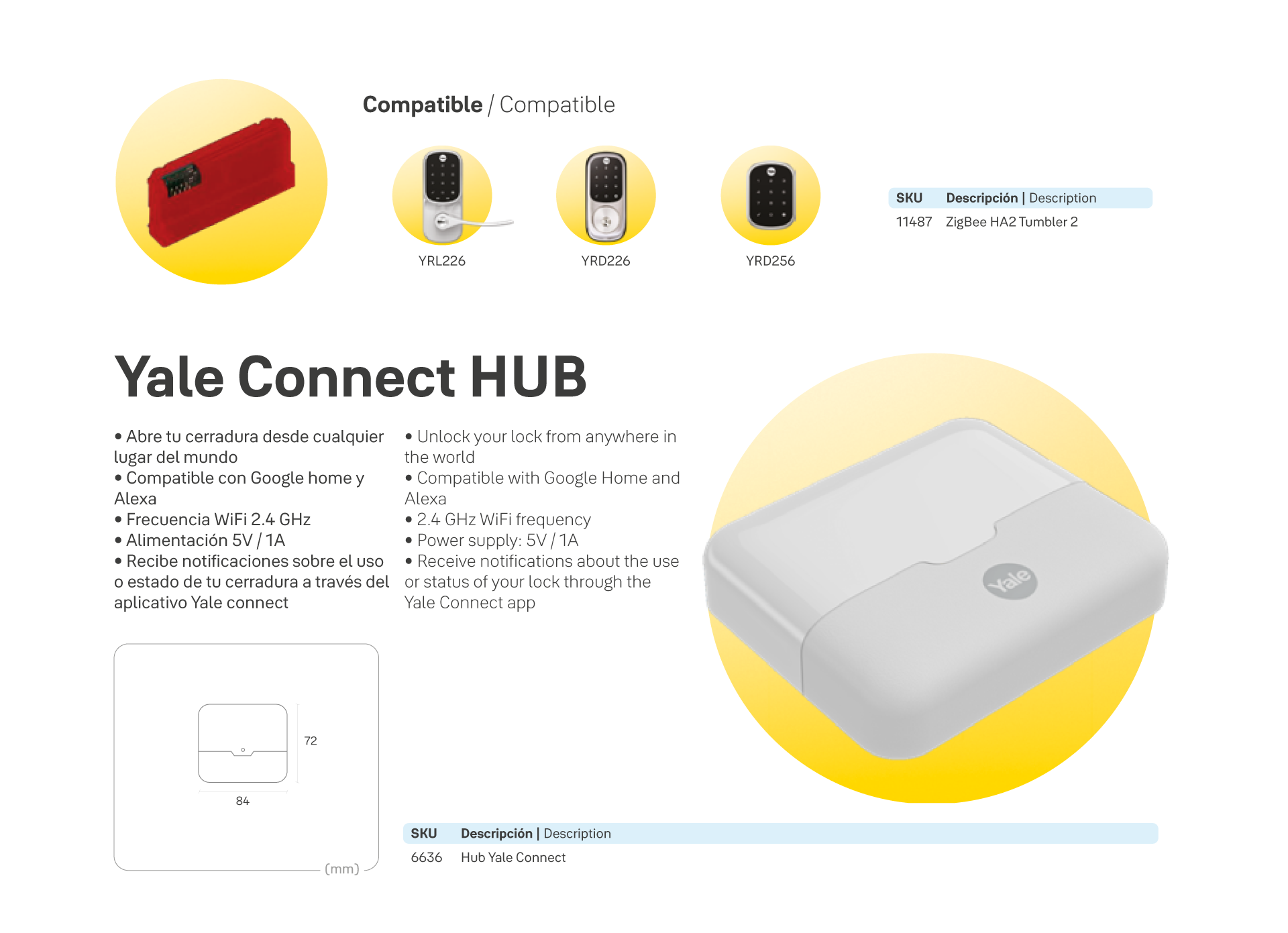 Módulo de integración Zigbee (Cerrojos YRD - YRL)*