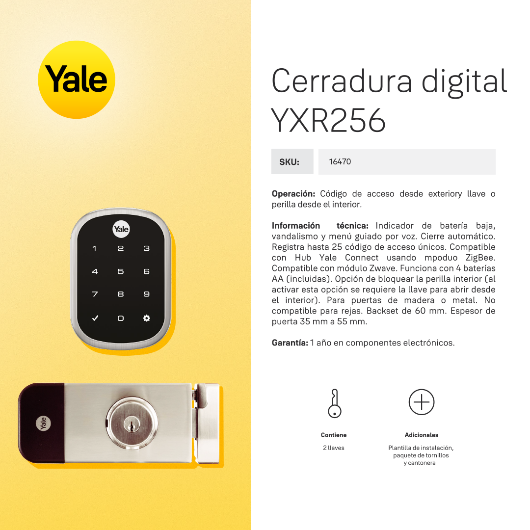 Cerrojo Digital YXR256