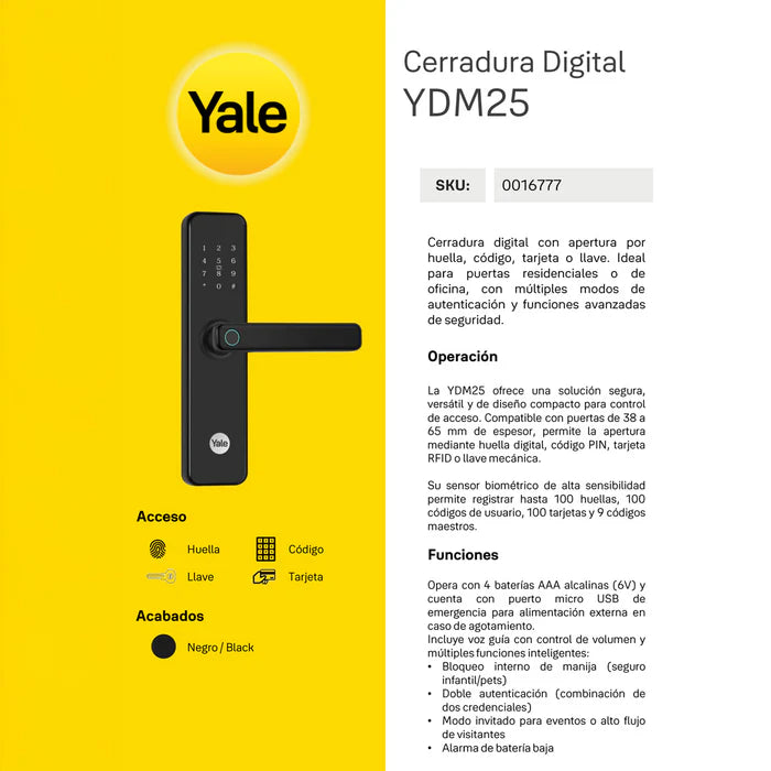 Cerradura Digital YDM25