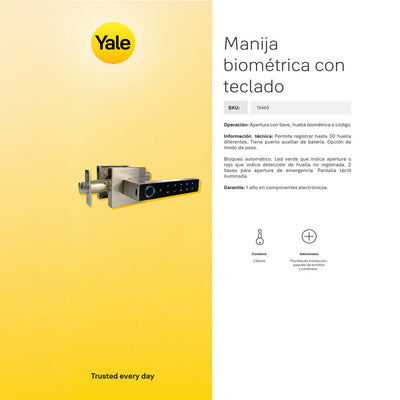Manija Biométrica con Teclado*