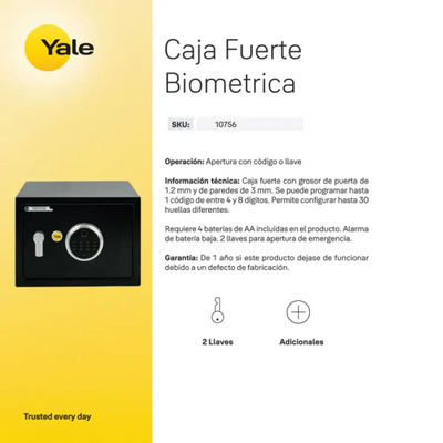 Caja Fuerte Biométrica*