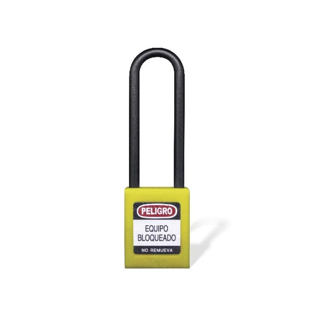 Candado Gancho Largo Nylon Amarrillo B