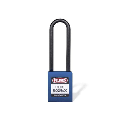 Candado Gancho Largo Nylon Azul B