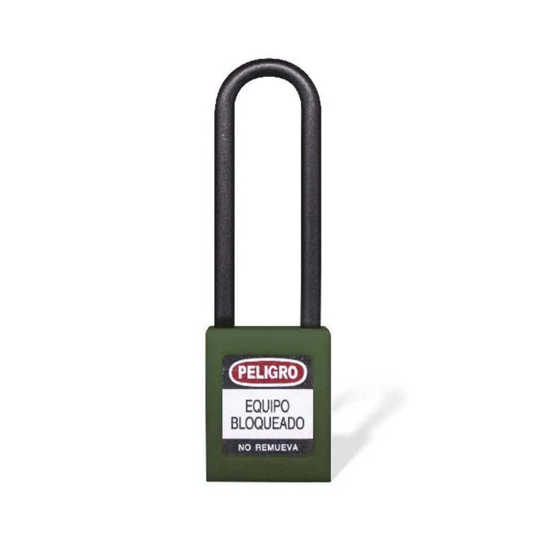Candado Gancho Largo Nylon Verde B