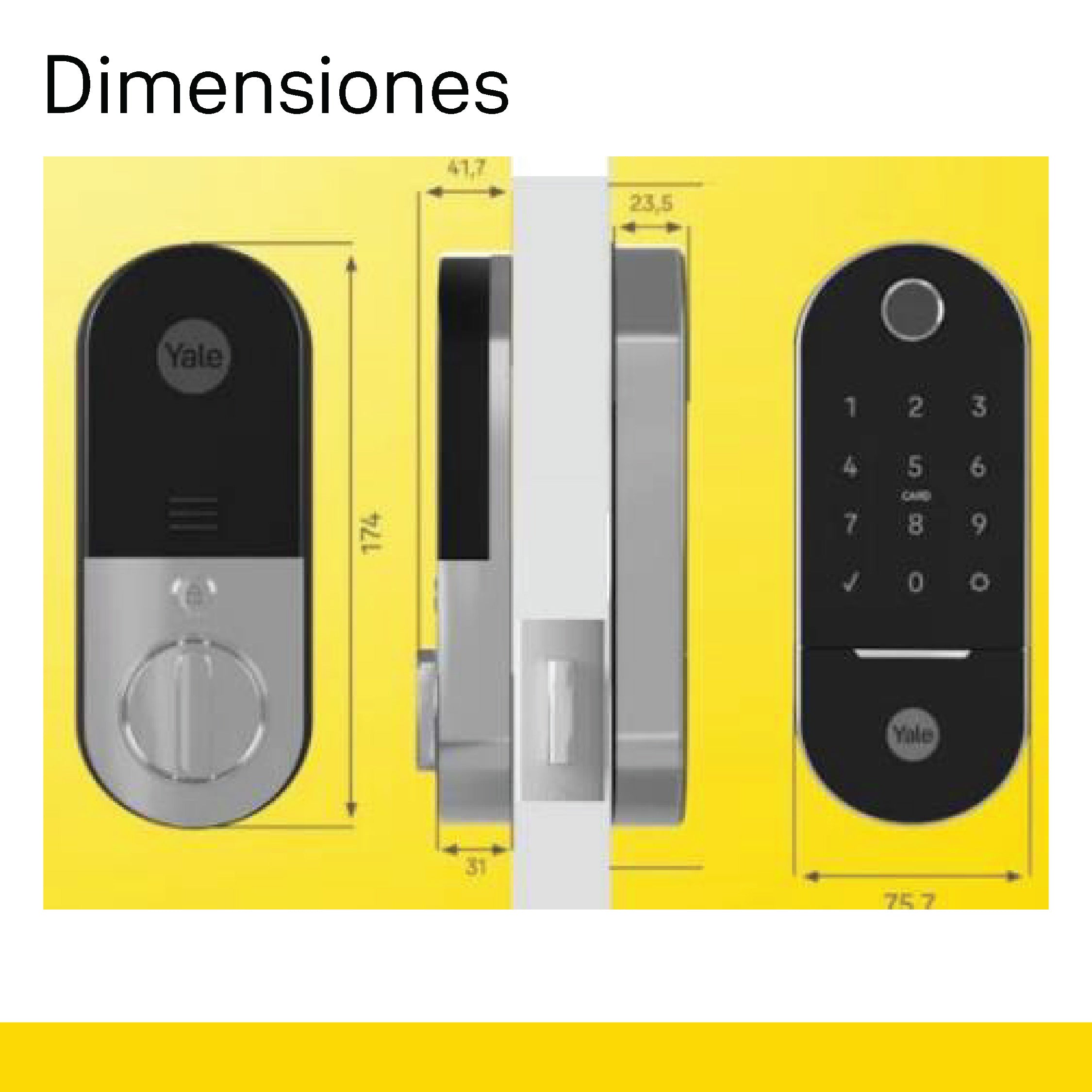 Cerradura Digital Lia Bolt silver (Tubular)
