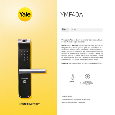 Cerradura digital YMF40A*