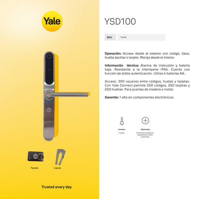Cerradura Digital YSD100 para puerta Corrediza*