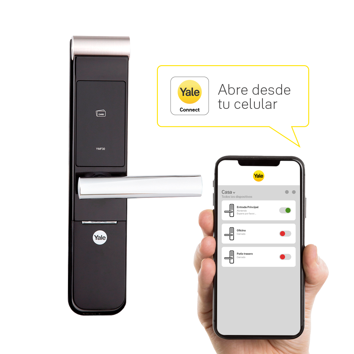 Cerradura Digital YMF30A + Módulo para abrir desde el celular