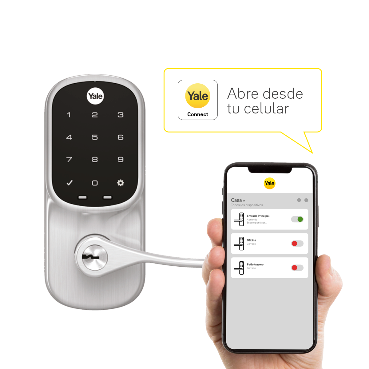 Cerrojo Digital YRL226 + Módulo para abrir desde el celular