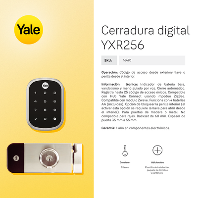 Cerrojo Digital YXR256